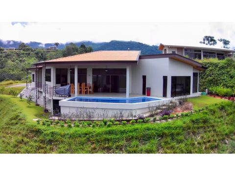 casa en venta diseno tropical moderno lote 5623m2 ojochal osa