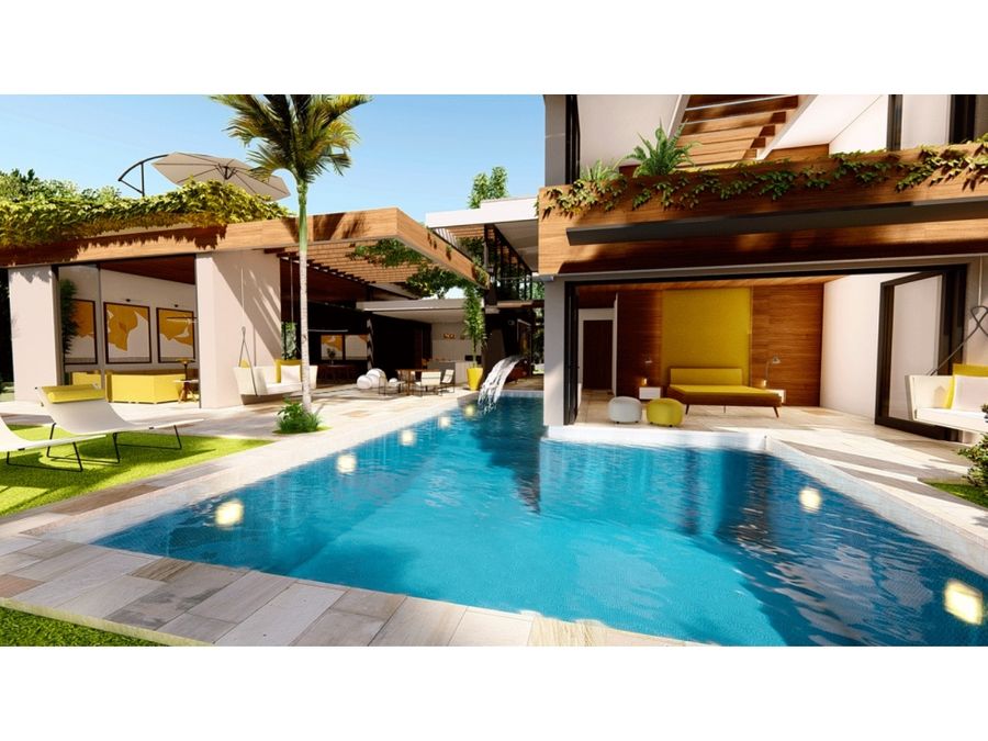 villa nirvana de 4 hab con piscina y cascada en las iguanas cap cana