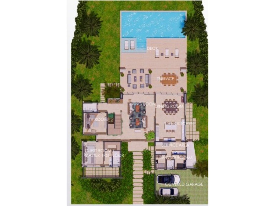 villa de 5 hab en construccion con piscina puntacana resort club