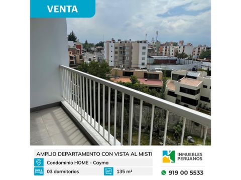 venta amplio departamento con vista al misti