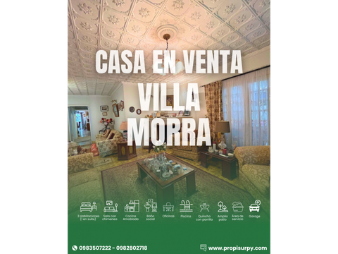 casa en venta barrio villa morra