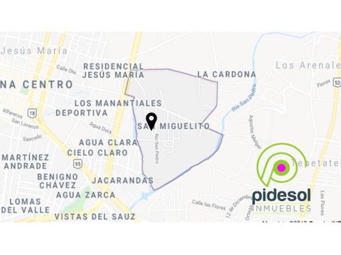 venta terreno en san miguelito jesus maria