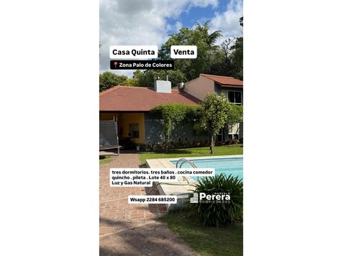 venta casa quinta 3 dorm zona palos de colores