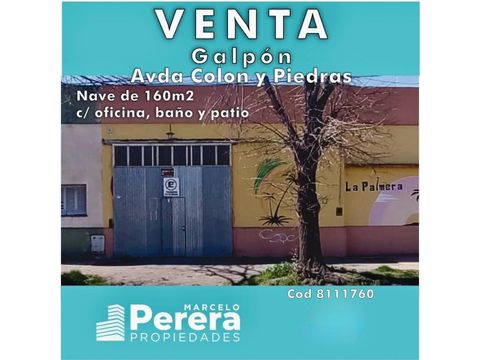 oportunidad galpon sobre av colon y piedras