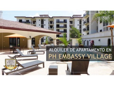 alquiler de exclusivo y amplio apartamento ph embassy village