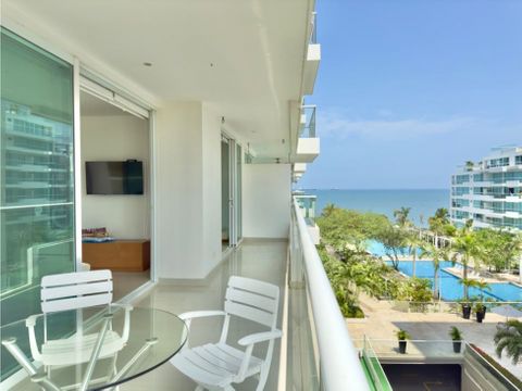 apartamento en venta con salida a la playa y vista lateral al mar