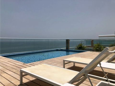 penthouse en venta con piscina privada en santa marta