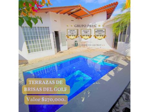 se vende casa con piscina en terrazas de brisas del golf